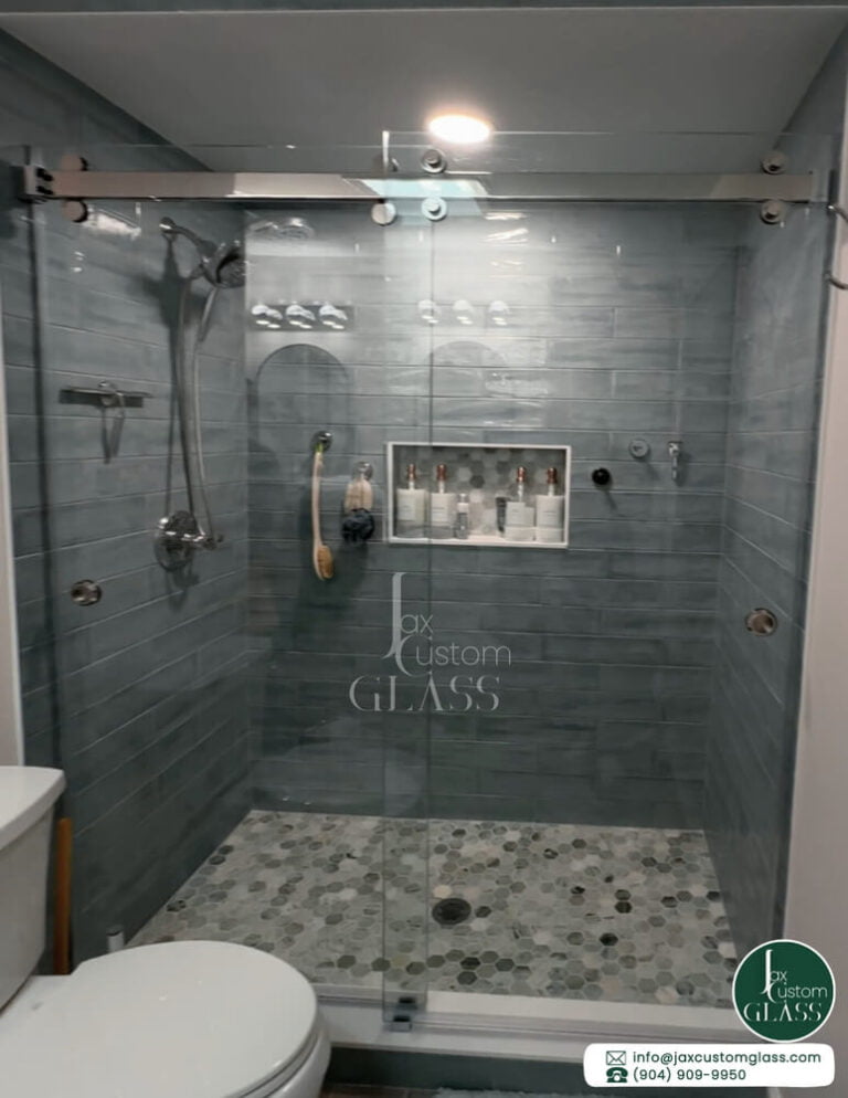 Double-Sliding-Frameless-Shower-Enclosure