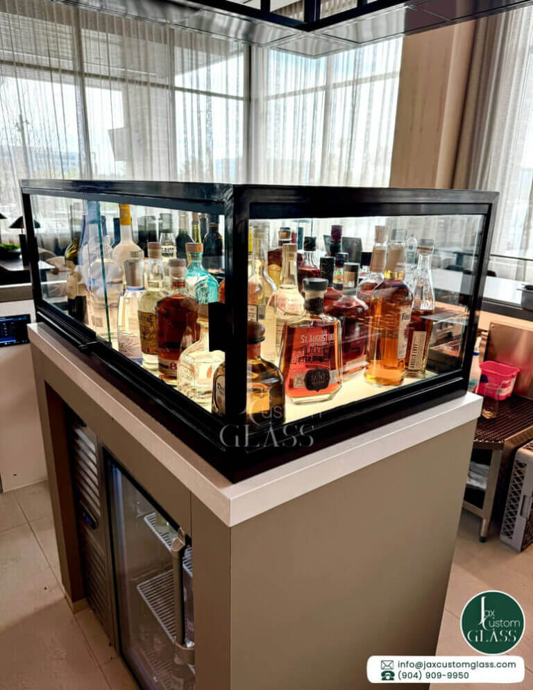 Glass-Island-Bar-With-Double-Sliding-Doors