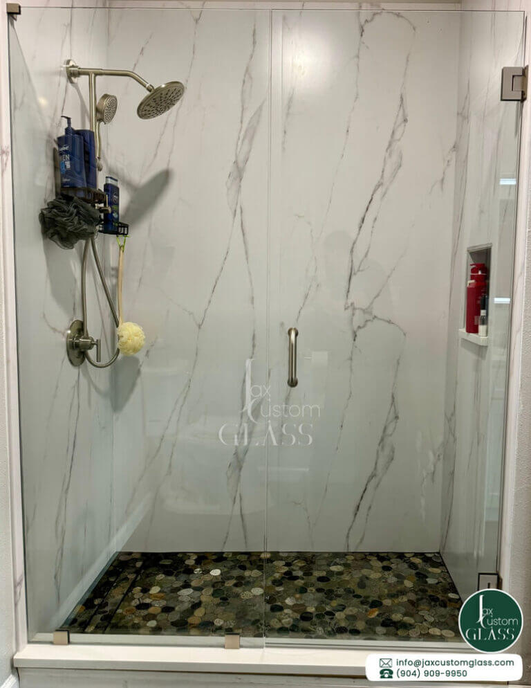 In-Line-Frameless-Shower-Enclosure-With-Swing-Door 6