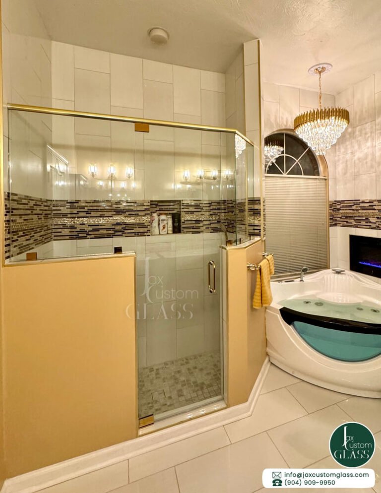 Neo-Angle-Frameless-Shower-Enclosure-With-Swing-Glass-Door-and-Header-System
